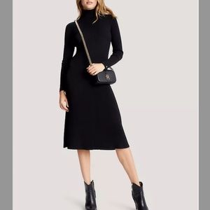 TOMMY HILFIGER RIBBED TURTLENECK SWEATER DRESS
